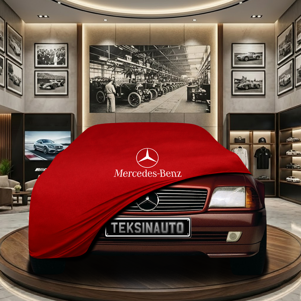 MERCEDES SL R129 1989-2002 Indoor Car Cover Custom Fit, Black, Gray, Blue, Red Color