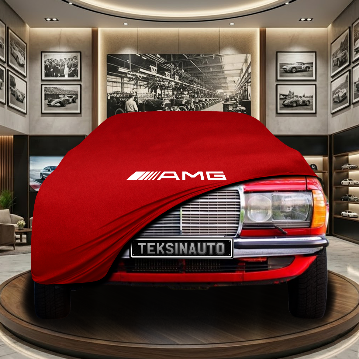 Mercedes Benz W114 Indoor Car Cover Custom Fit, Black, Gray, Blue, Red Color