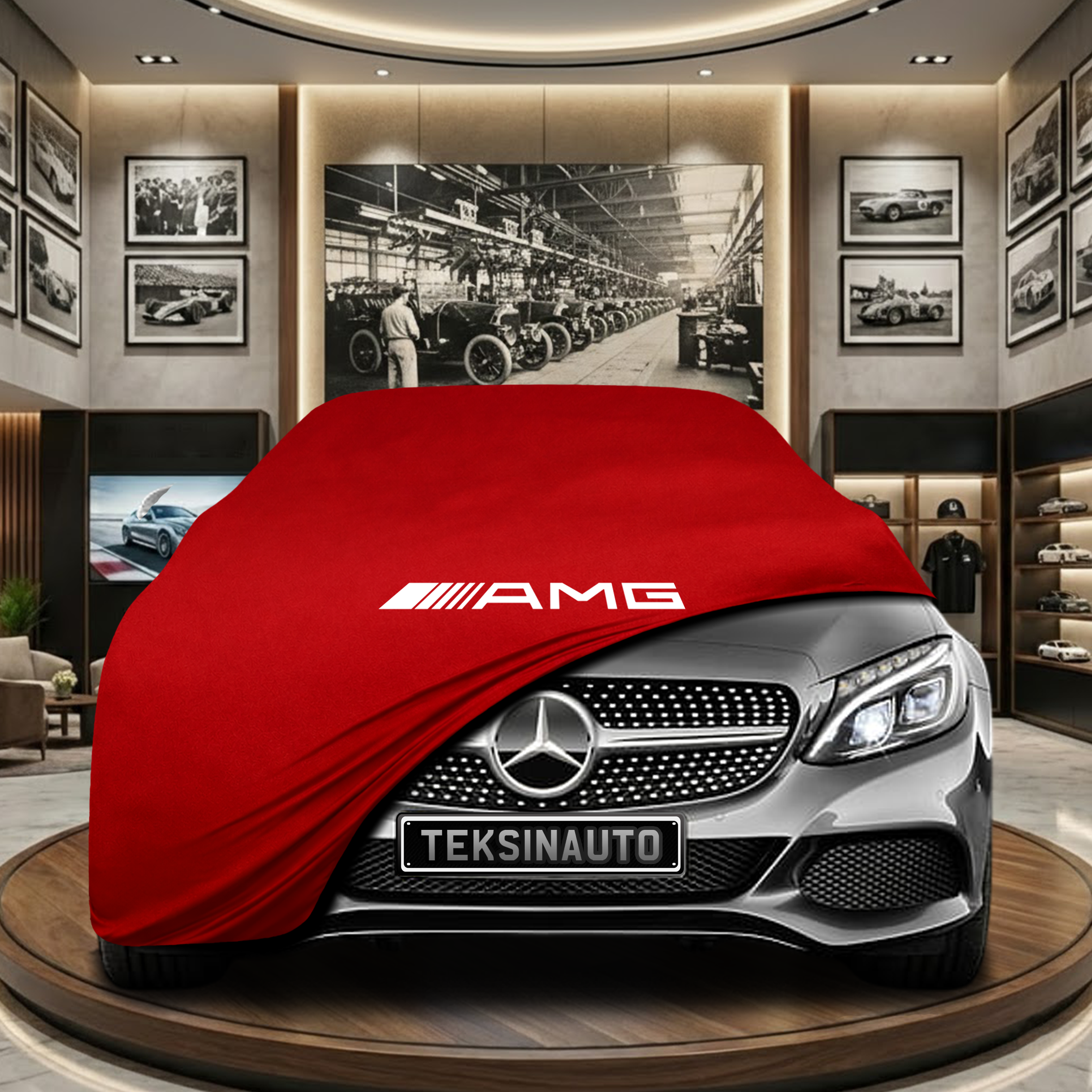 MERCEDES C A205 CABRİO 2014-2021 Car Cover Custom Fit, Black, Gray, Blue, Red Color