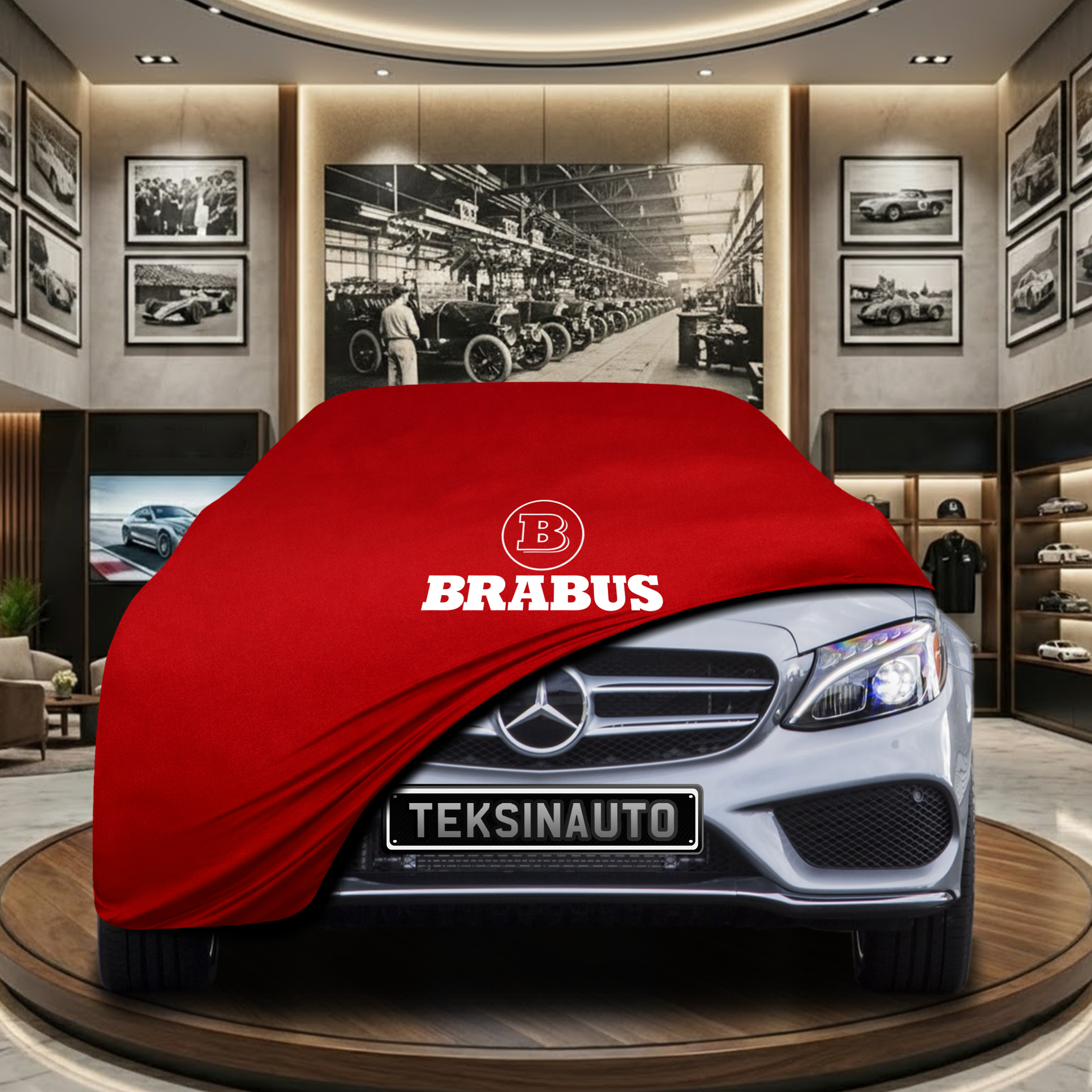 Mercedes Benz C W205 Indoor Car Cover Custom Fit, Black, Gray, Blue, Red Color