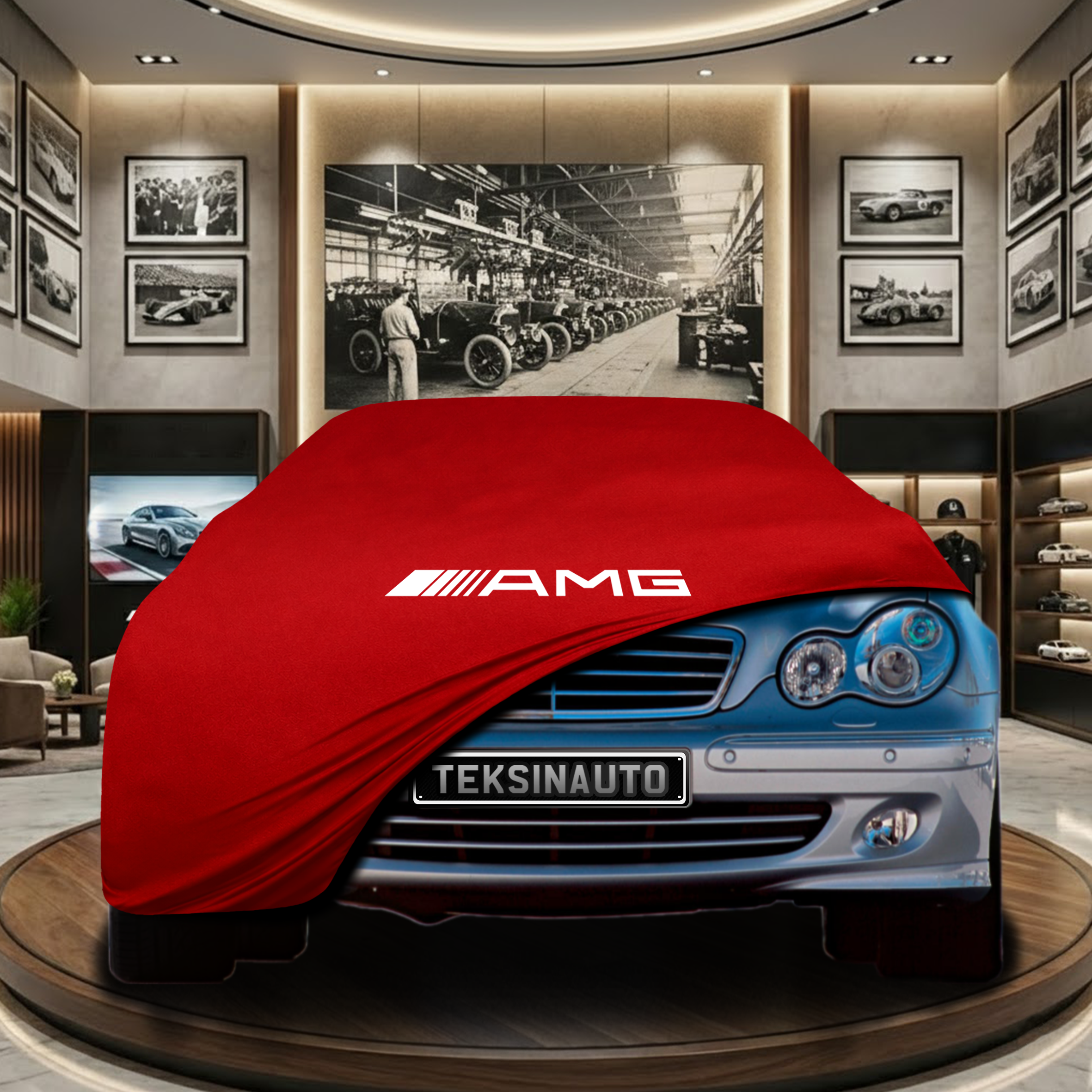 Mercedes Benz C W203 Indoor Car Cover Custom Fit, Black, Gray, Blue, Red Color