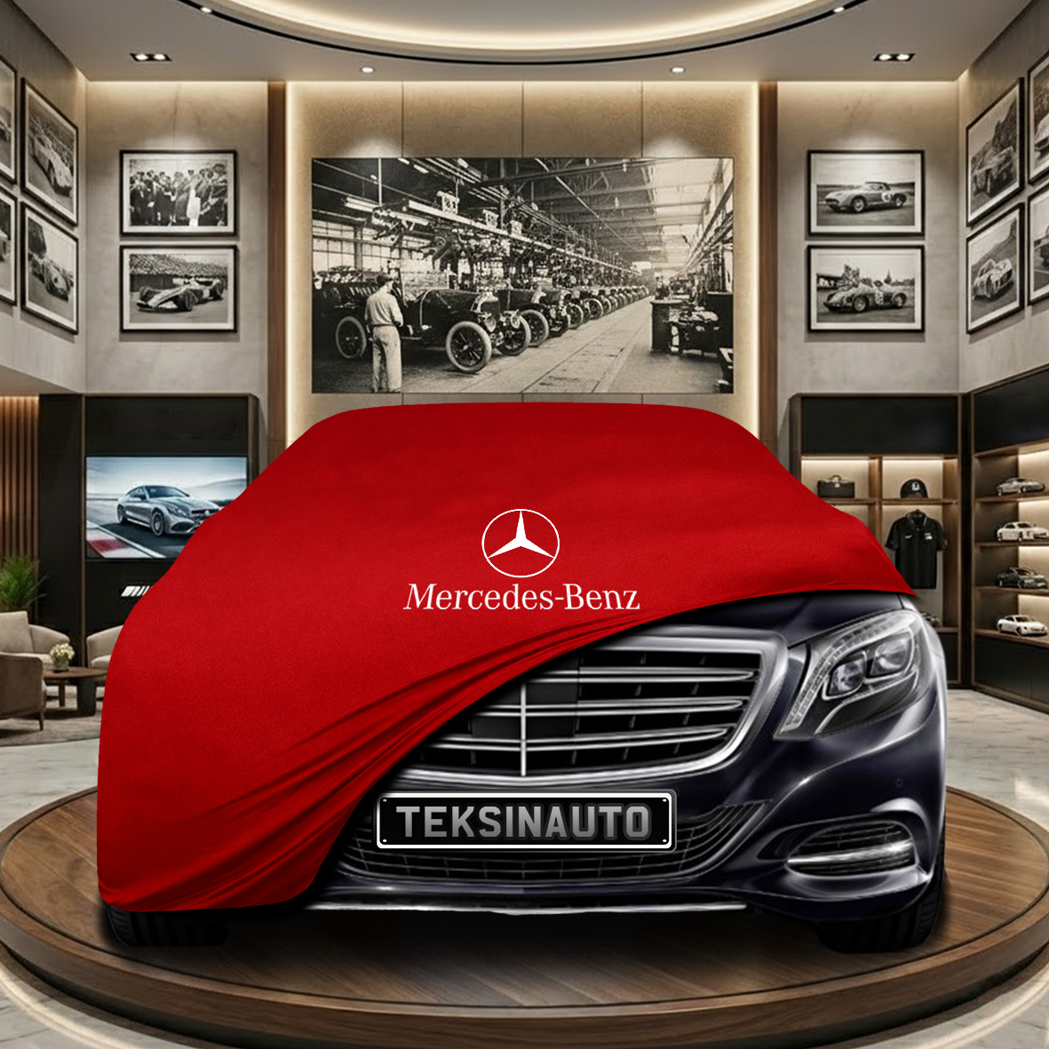 Mercedes Benz S X222 Indoor Car Cover Custom Fit, Black, Gray, Blue, Red Color