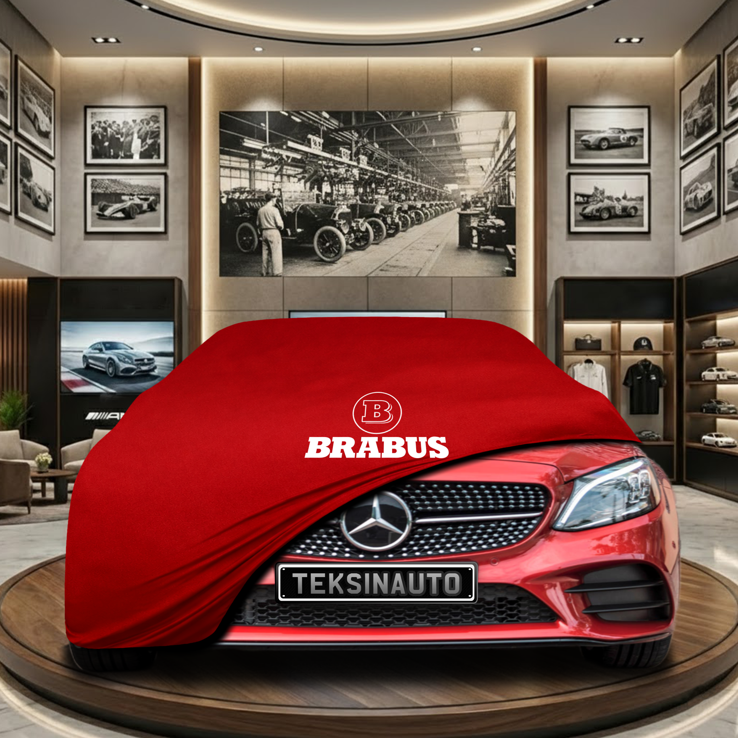 MERCEDES C C205 COUPE 2014-2021 Car Cover Custom Fit, Black, Gray, Blue, Red Color