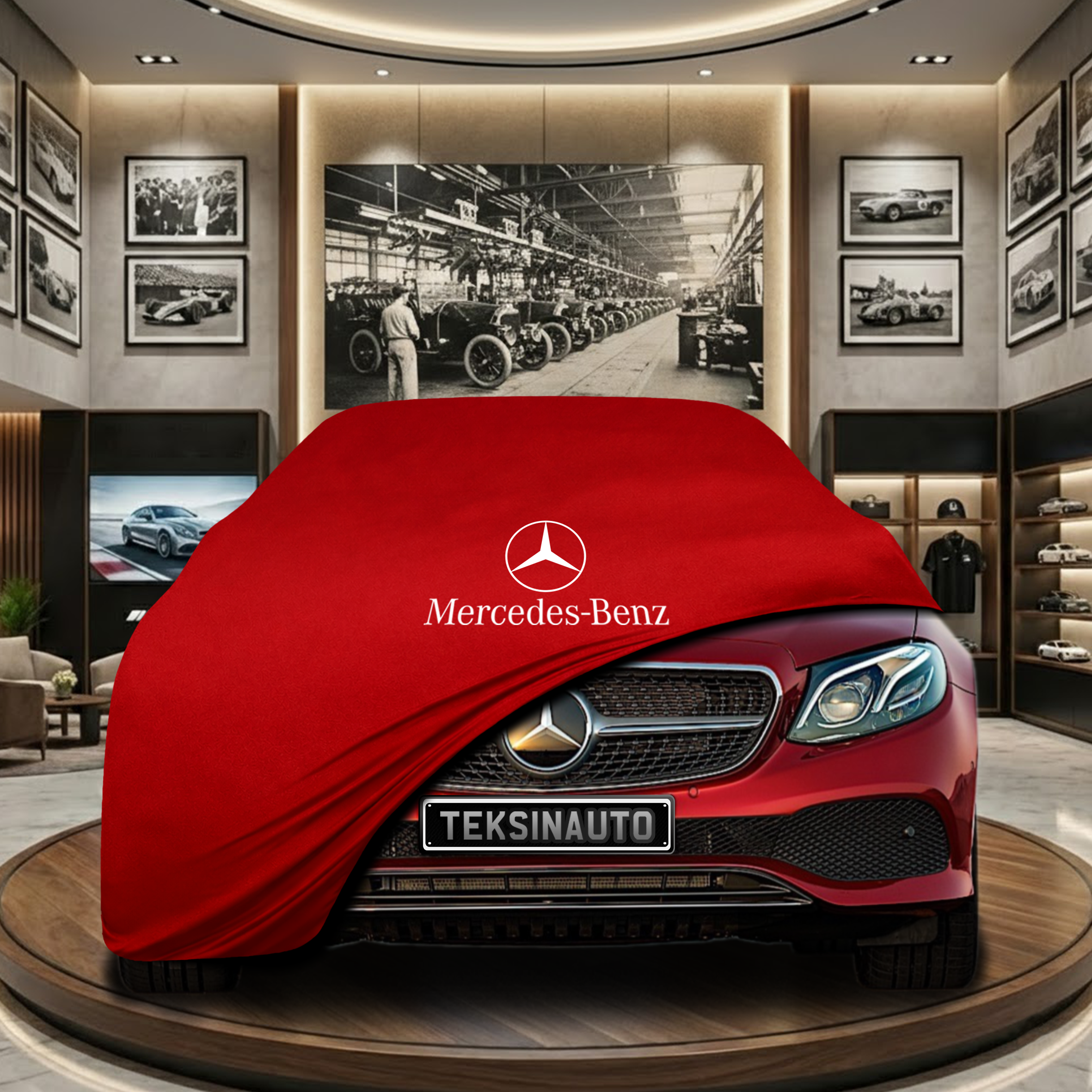 Mercedes Benz E A238 Indoor Car Cover Custom Fit, Black, Gray, Blue, Red Color
