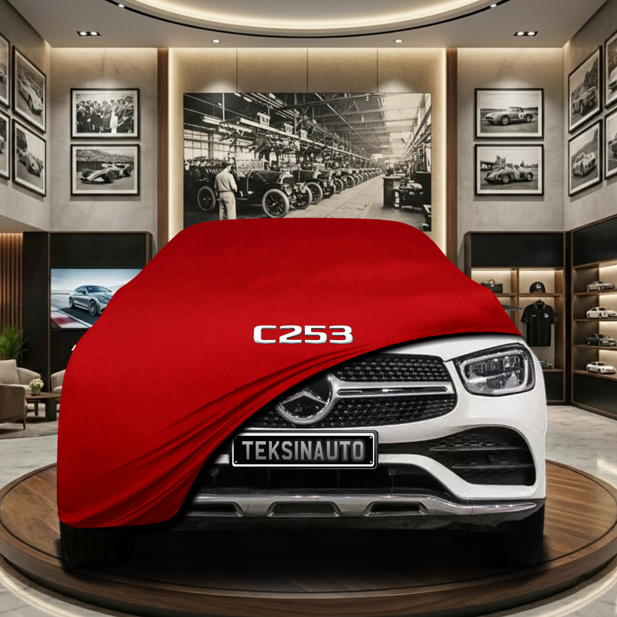MERCEDES GLC COUPE C253 2016-2022 Indoor Car Cover Custom Fit, Black, Gray, Blue, Red Color