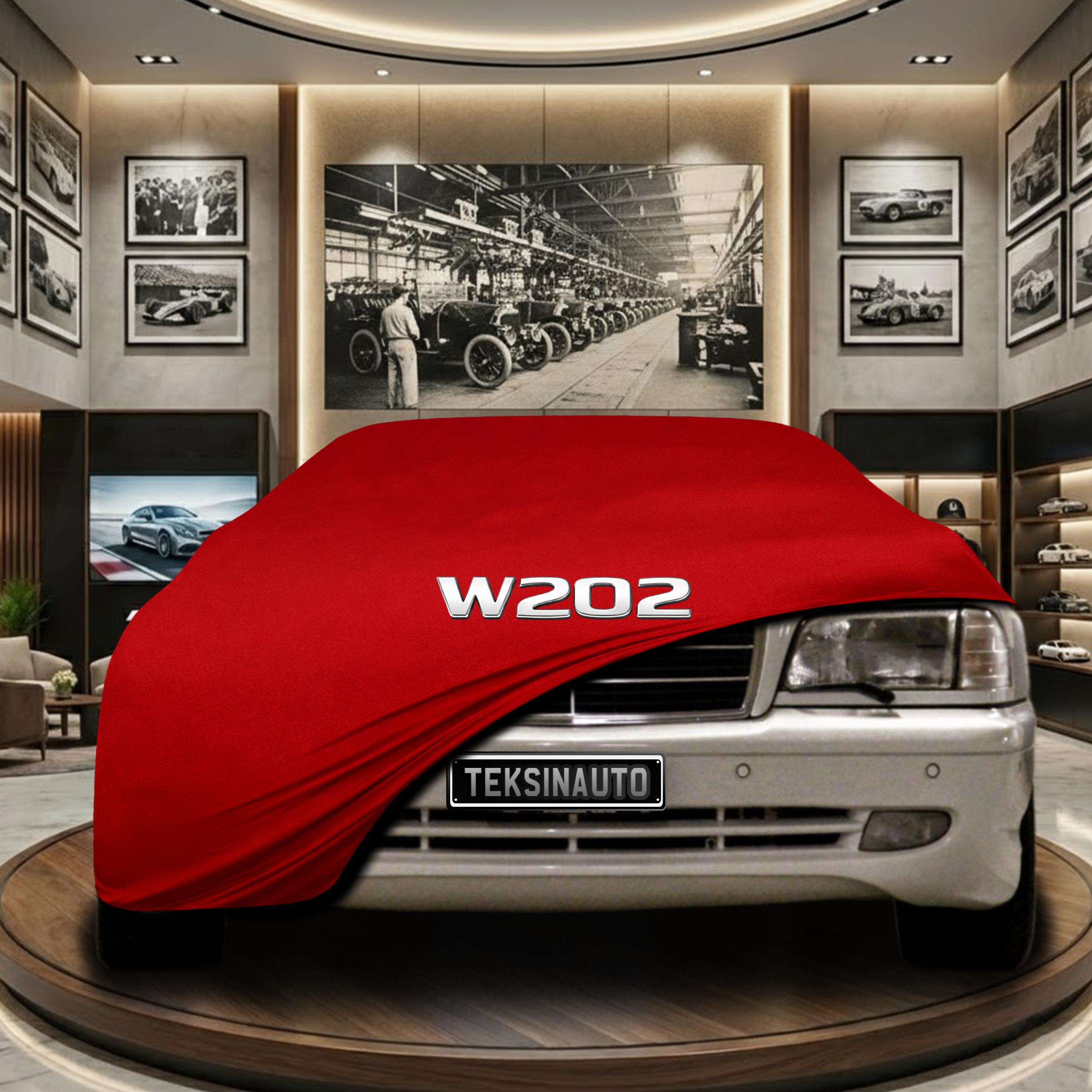 Mercedes Benz C W202 Indoor Car Cover Custom Fit, Black, Gray, Blue, Red Color