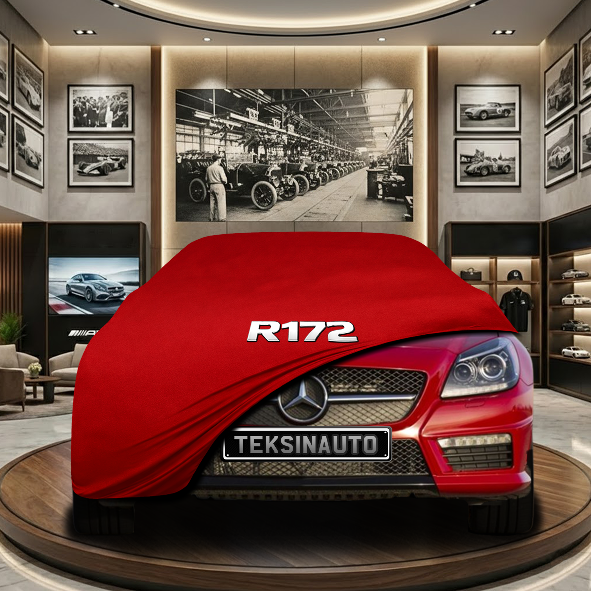 Mercedes Benz SLK R172 Indoor Car Cover Custom Fit, Black, Gray, Blue, Red Color