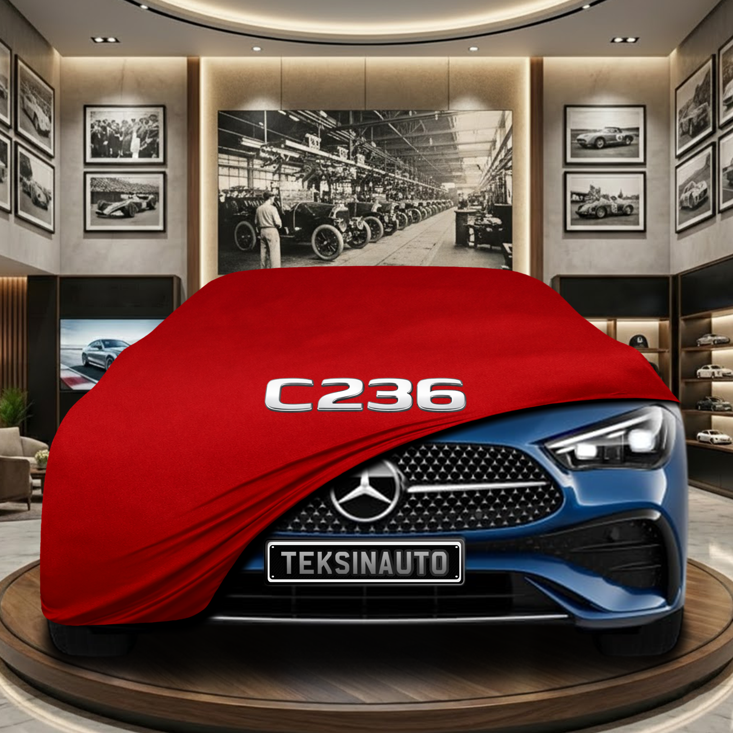 MERCEDES CLE C236 COUPE 2023-  Indoor Car Cover Custom Fit, Black, Gray, Blue, Red Color