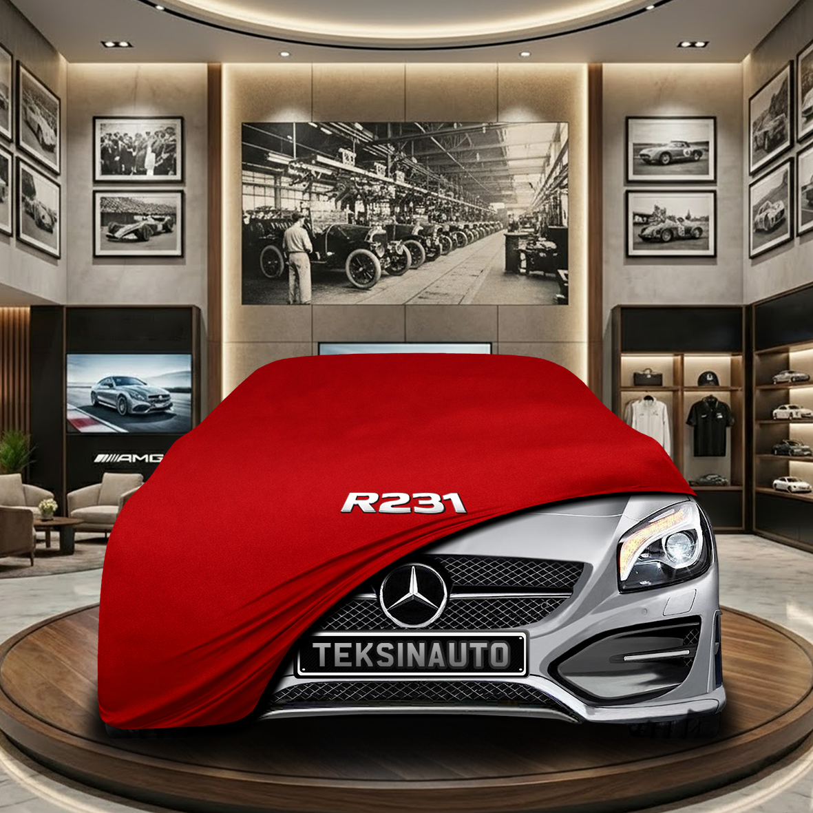 MERCEDES SL R231 2012-2020 Indoor Car Cover Custom Fit, Black, Gray, Blue, Red Color
