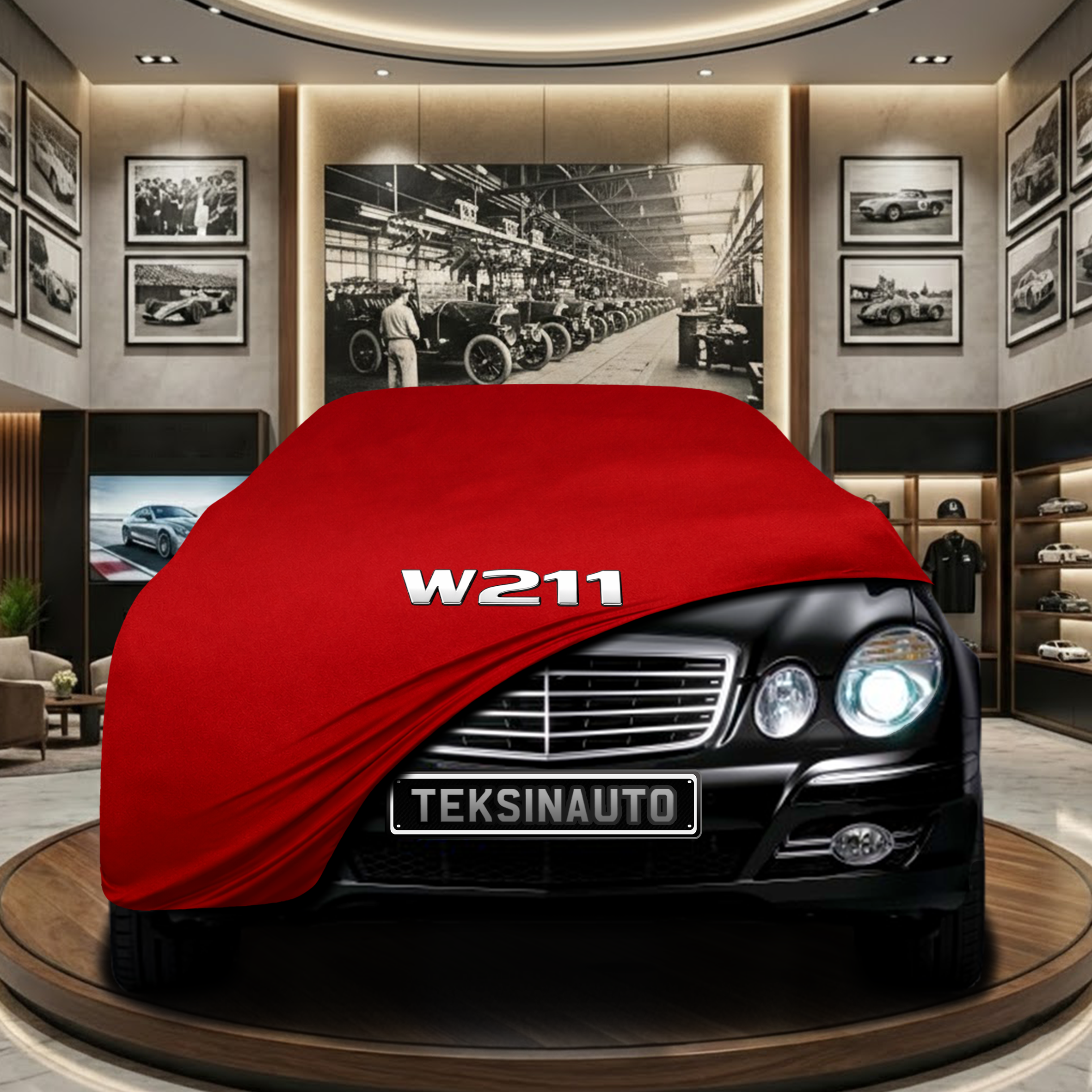 Mercedes Benz E W211 Indoor Car Cover Custom Fit, Black, Gray, Blue, Red Color