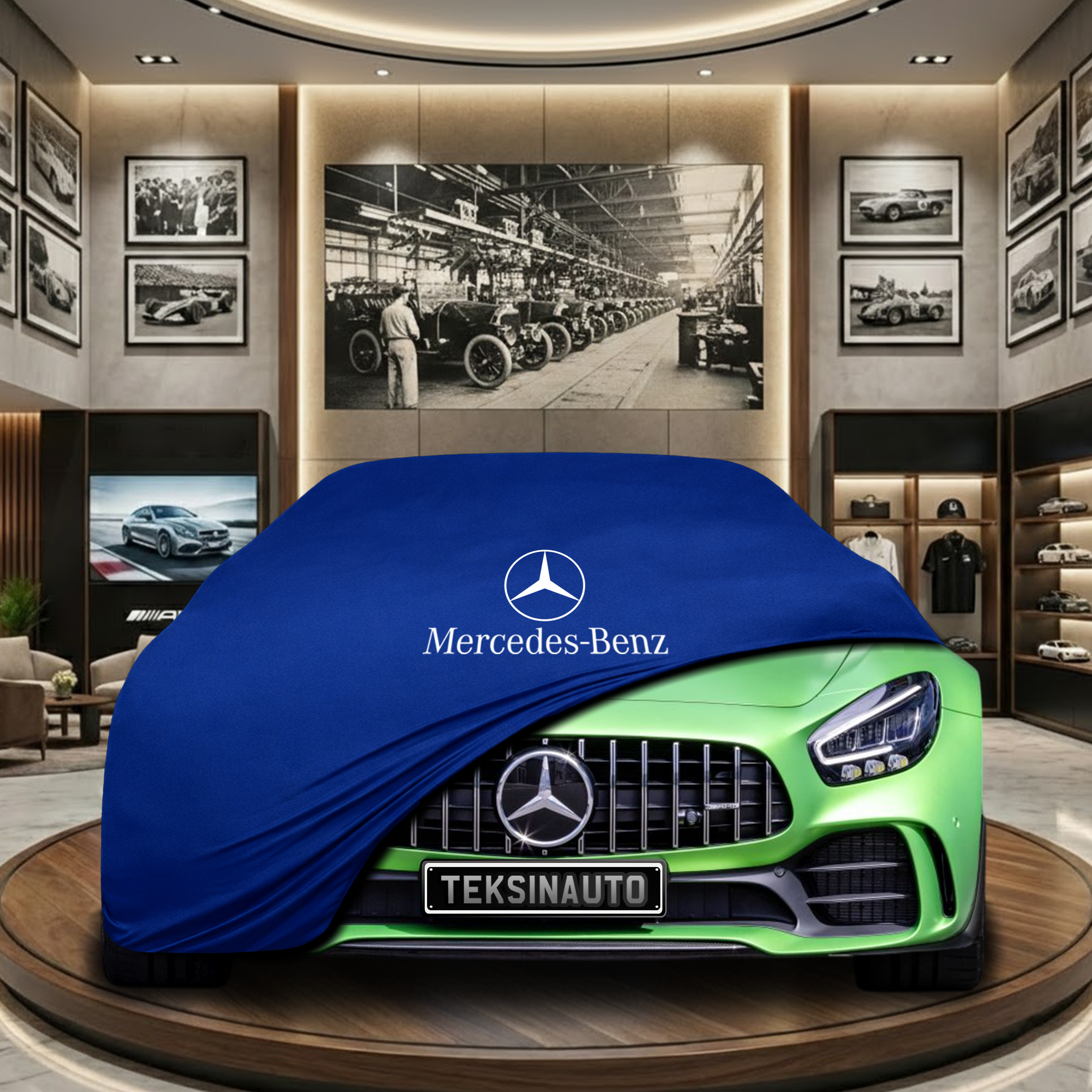 MERCEDES AMG GT 190 Car Cover Custom Fit, Black, Gray, Blue, Red Color