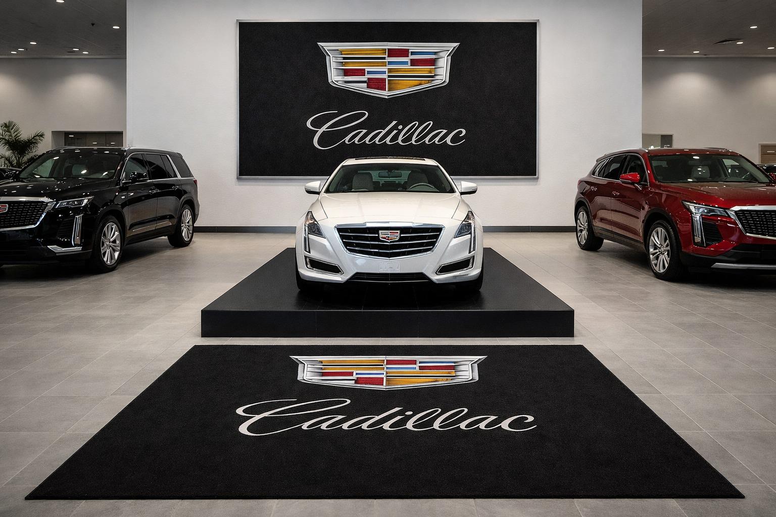 Cadillac Premium Luxury Rug (60x87) INCH (150x220) cm Home, Garage & Display Carpet Auto Area Carpet, Car Garage Decor,Car Floor Mat