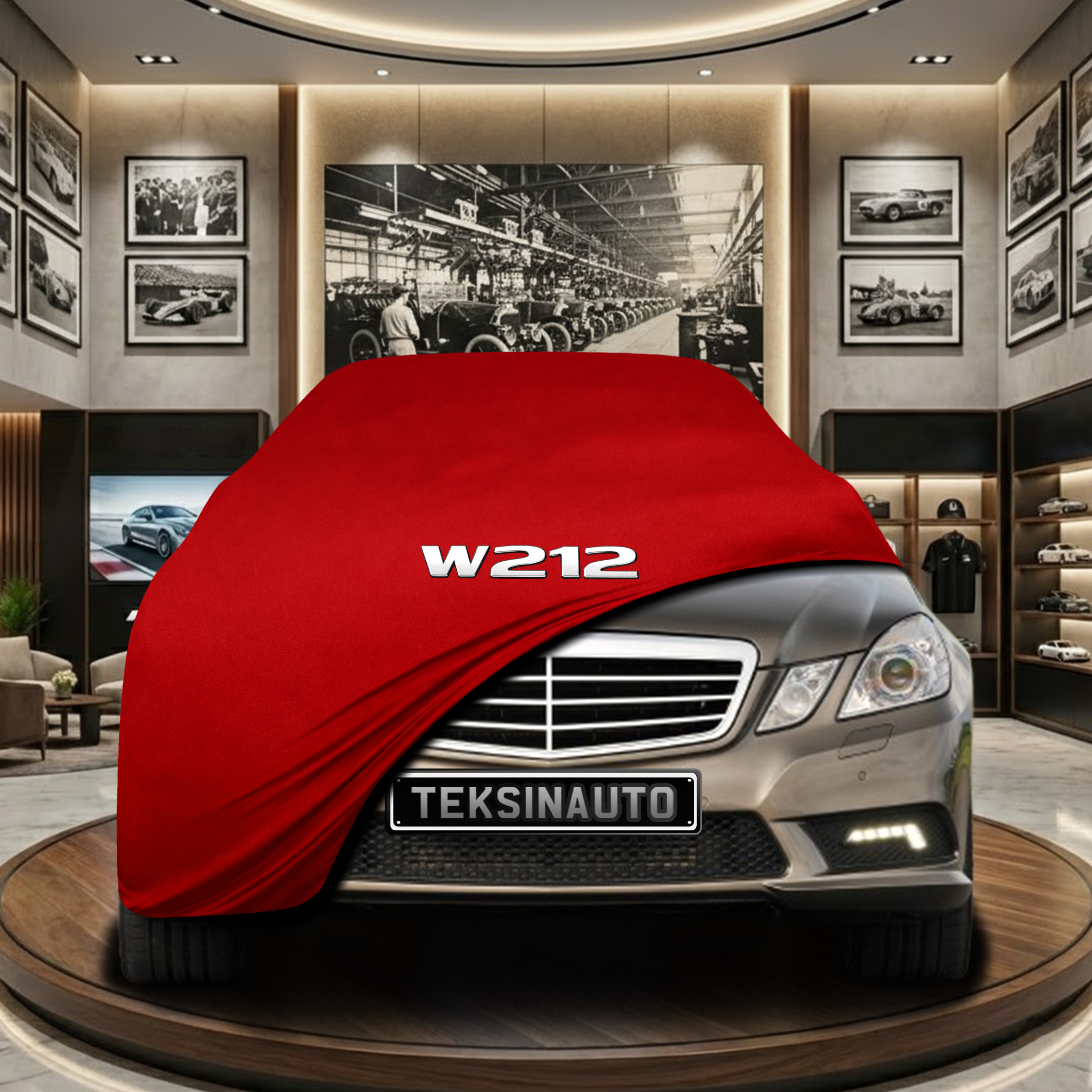 Mercedes Benz E W212 Indoor Car Cover Custom Fit, Black, Gray, Blue, Red Color