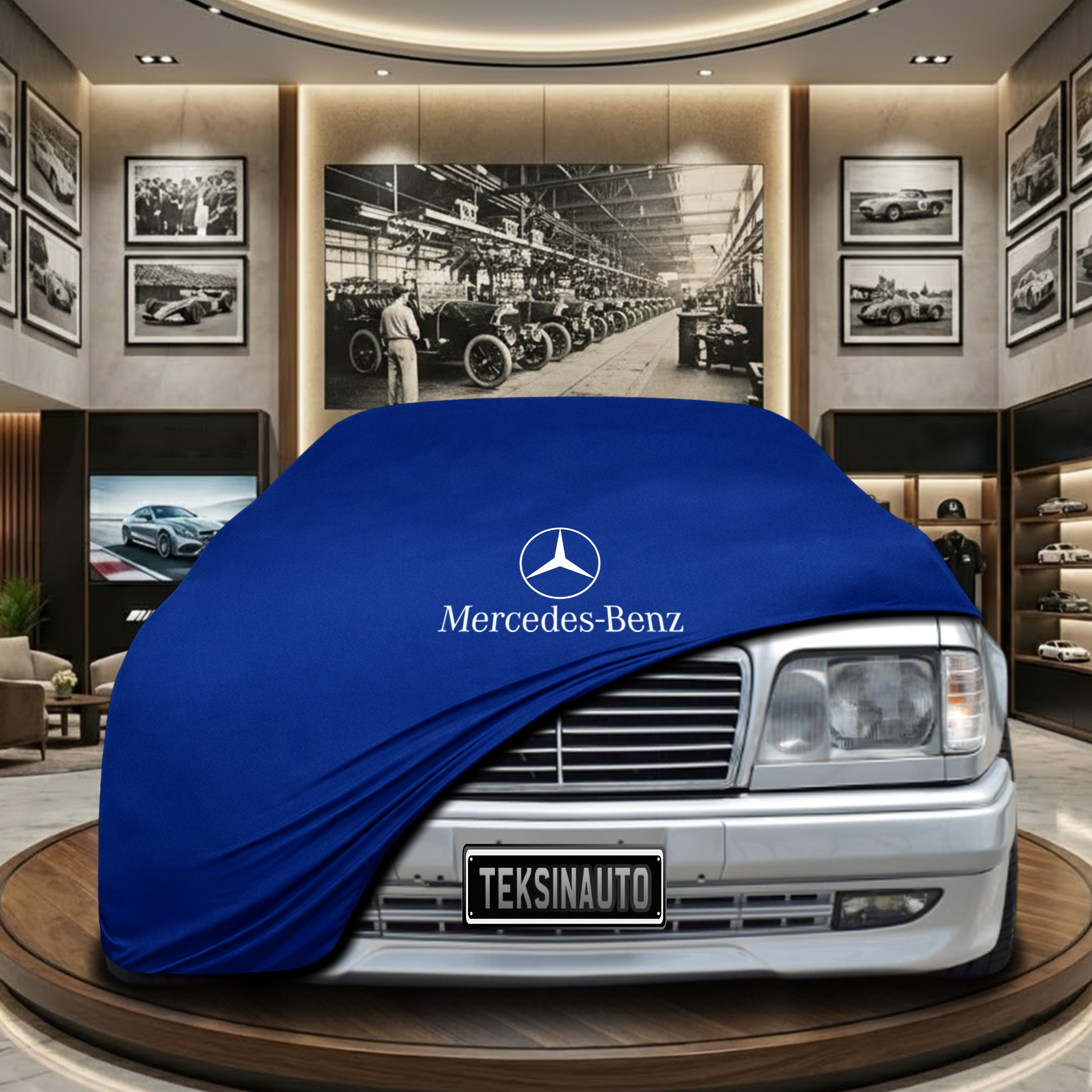 MERCEDES E S124 SW 1984-1995 Indoor Car Cover Custom Fit, Black, Gray, Blue, Red Color