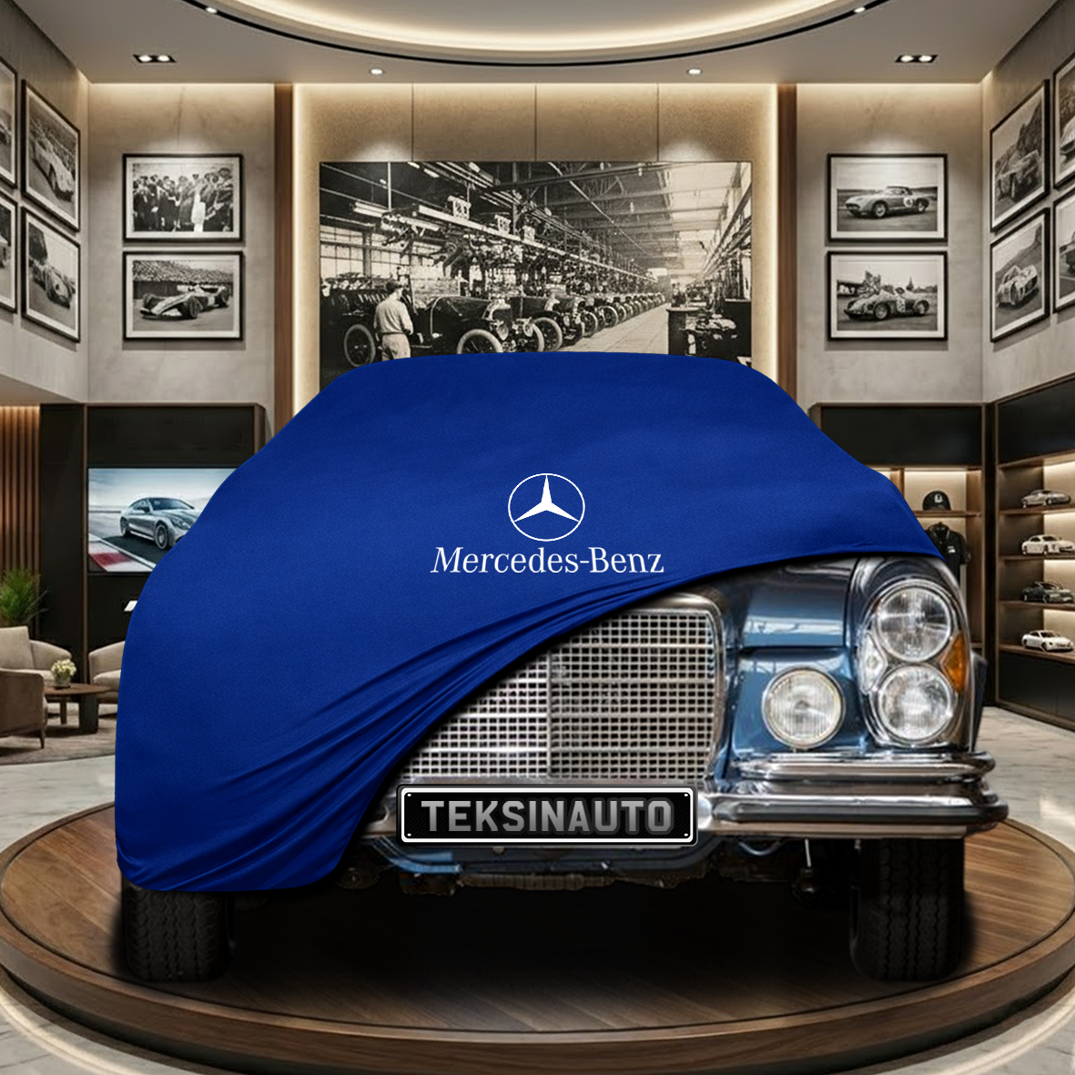MERCEDES S W111 1959-1971 Indoor Car Cover Custom Fit, Black, Gray, Blue, Red Color