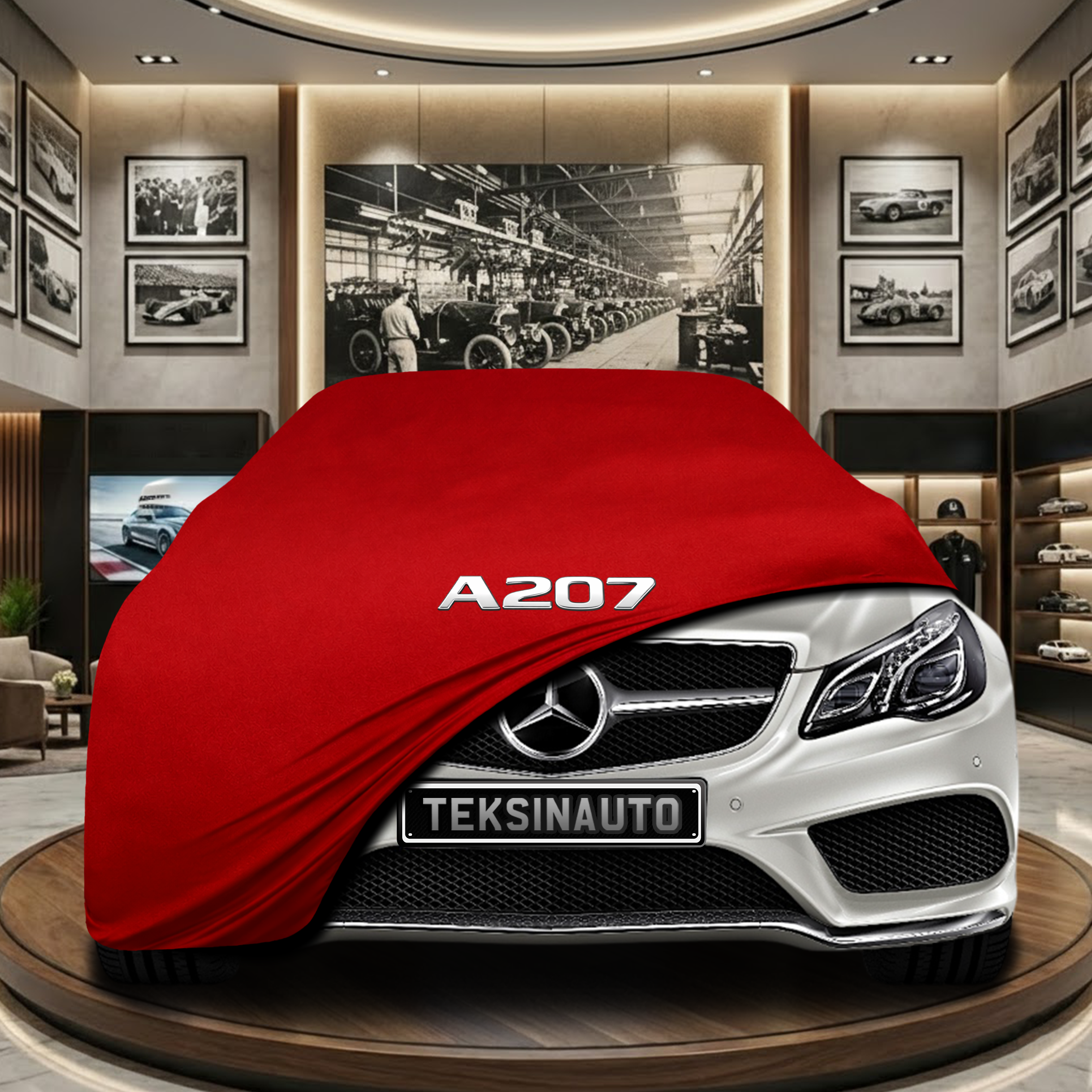 Mercedes Benz E A207 Cabrio Coupe Indoor Car Cover Custom Fit, Black, Gray, Blue, Red Color