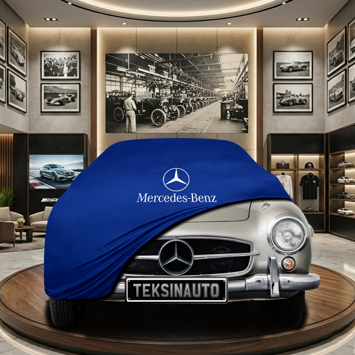 MERCEDES SL W198 W121 1954-1963 Indoor Car Cover Custom Fit, Black, Gray, Blue, Red Color