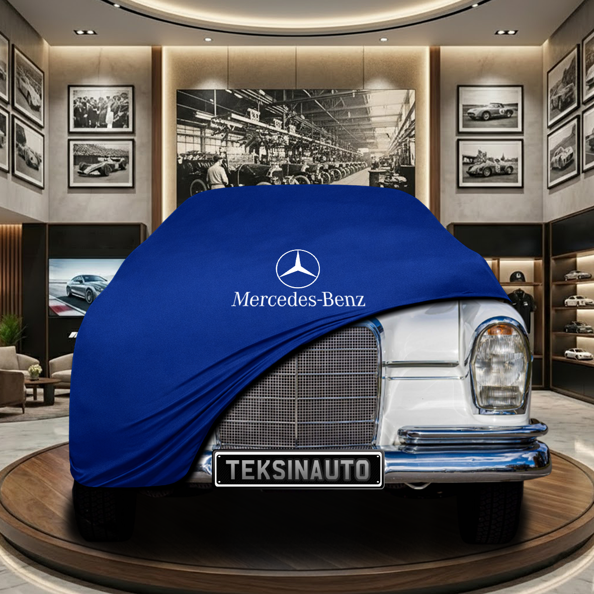 MERCEDES S W112 1959-1971 Indoor Car Cover Custom Fit, Black, Gray, Blue, Red Color