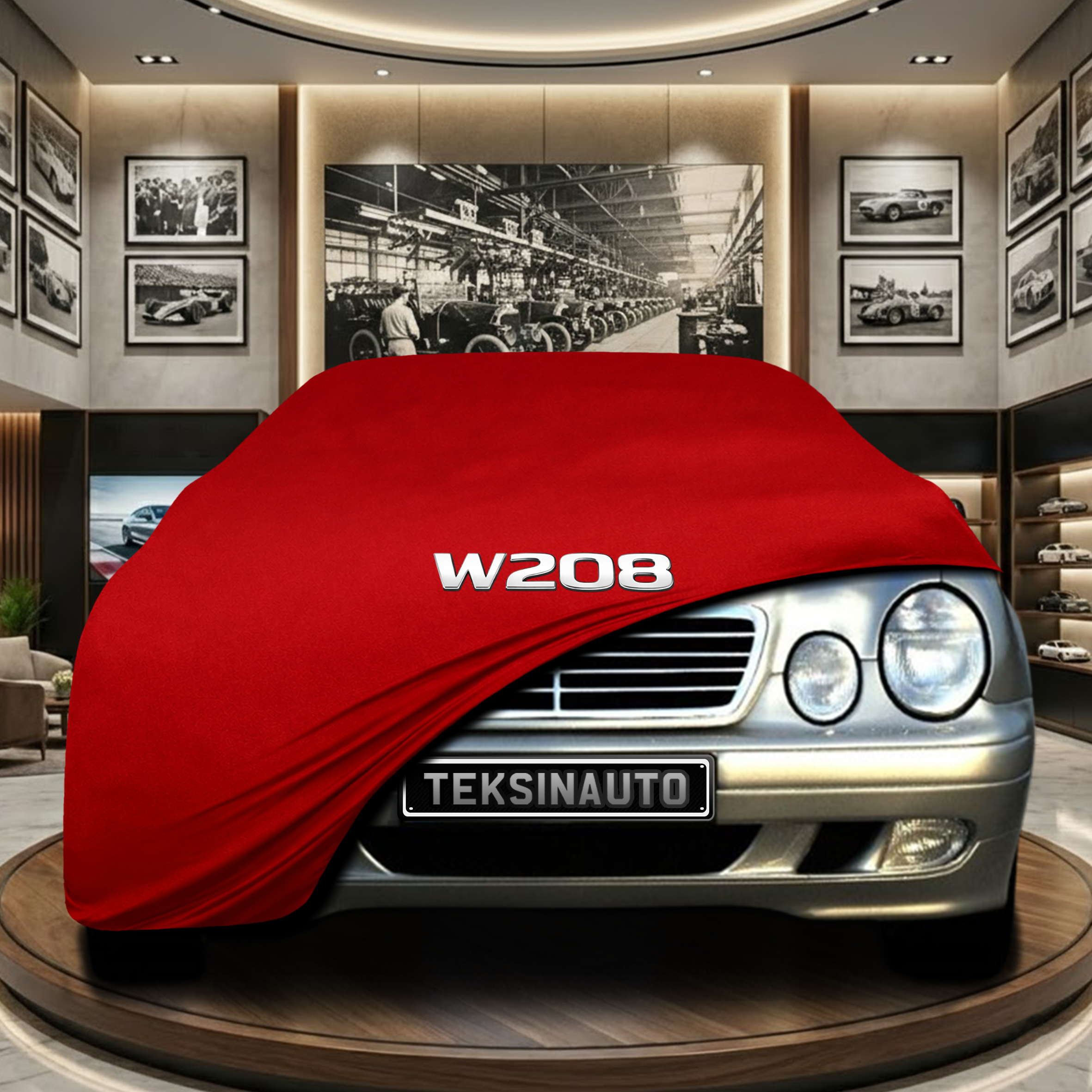 Mercedes Benz CLK W208 Indoor Car Cover Custom Fit, Black, Gray, Blue, Red Color