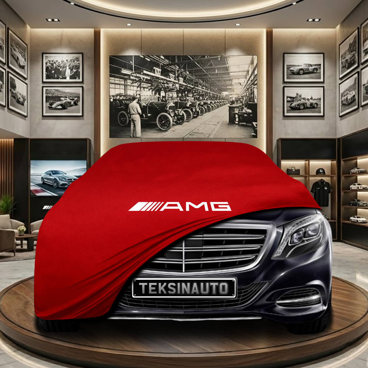 Mercedes Benz S X222 Indoor Car Cover Custom Fit, Black, Gray, Blue, Red Color