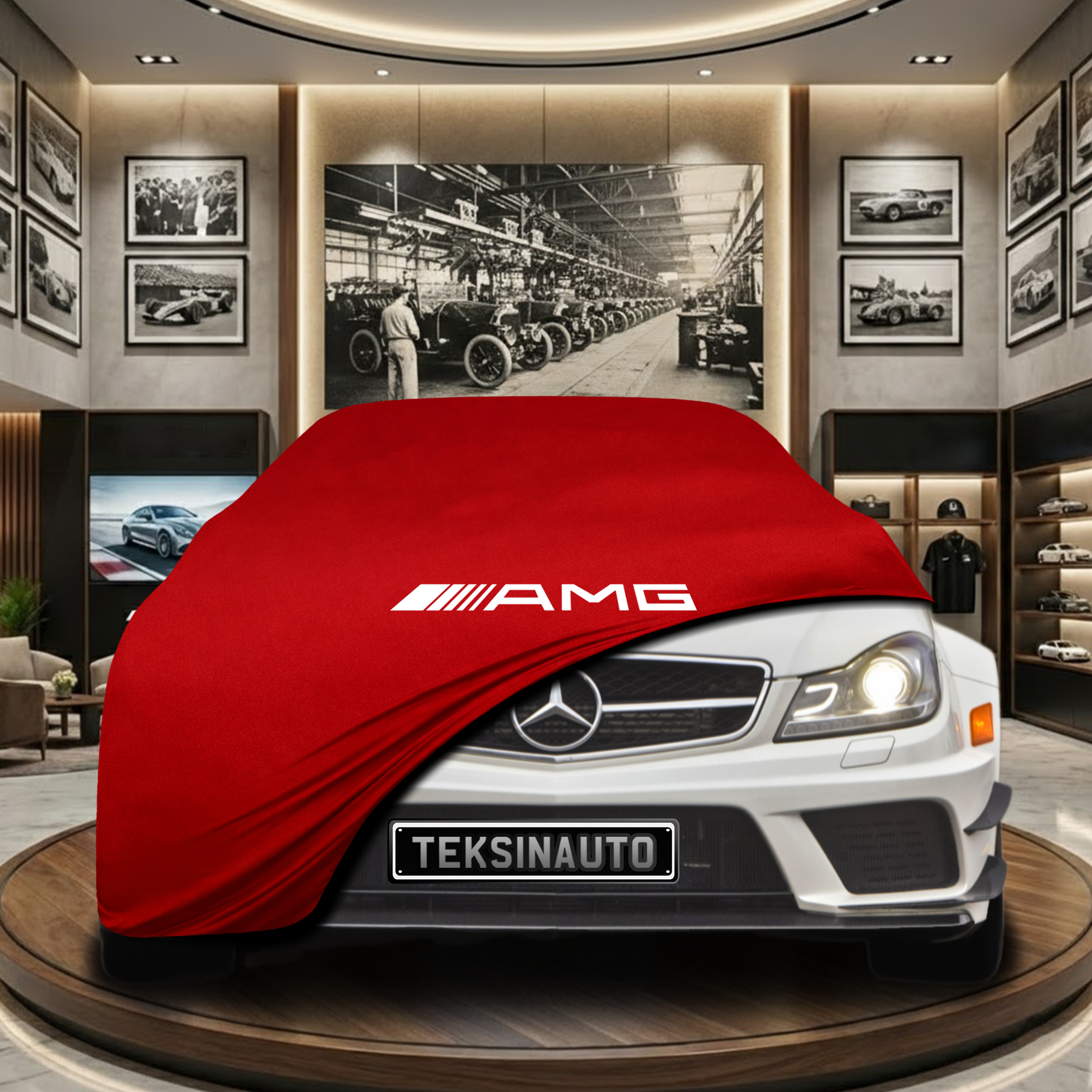 Mercedes Benz C C204 Coupe Indoor Car Cover Custom Fit, Black, Gray, Blue, Red Color