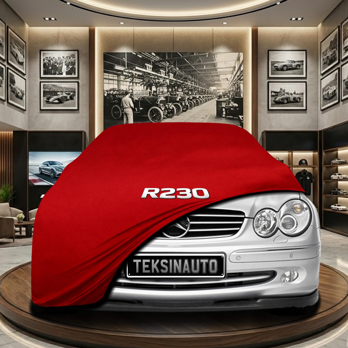 MERCEDES SL R230 2003-2008 Indoor Car Cover Custom Fit, Black, Gray, Blue, Red Color