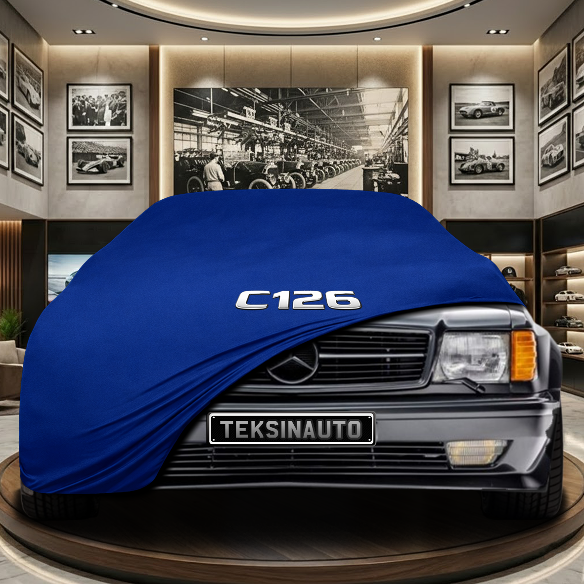 Mercedes Benz S C126 Coupe Indoor Car Cover Custom Fit, Black, Gray, Blue, Red Color
