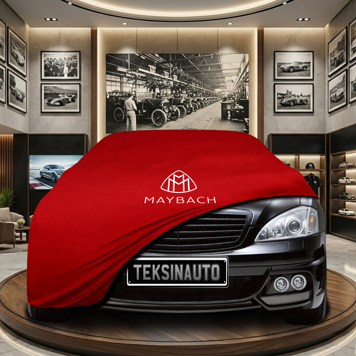 Mercedes Benz S W221 Indoor Car Cover Custom Fit, Black, Gray, Blue, Red Color