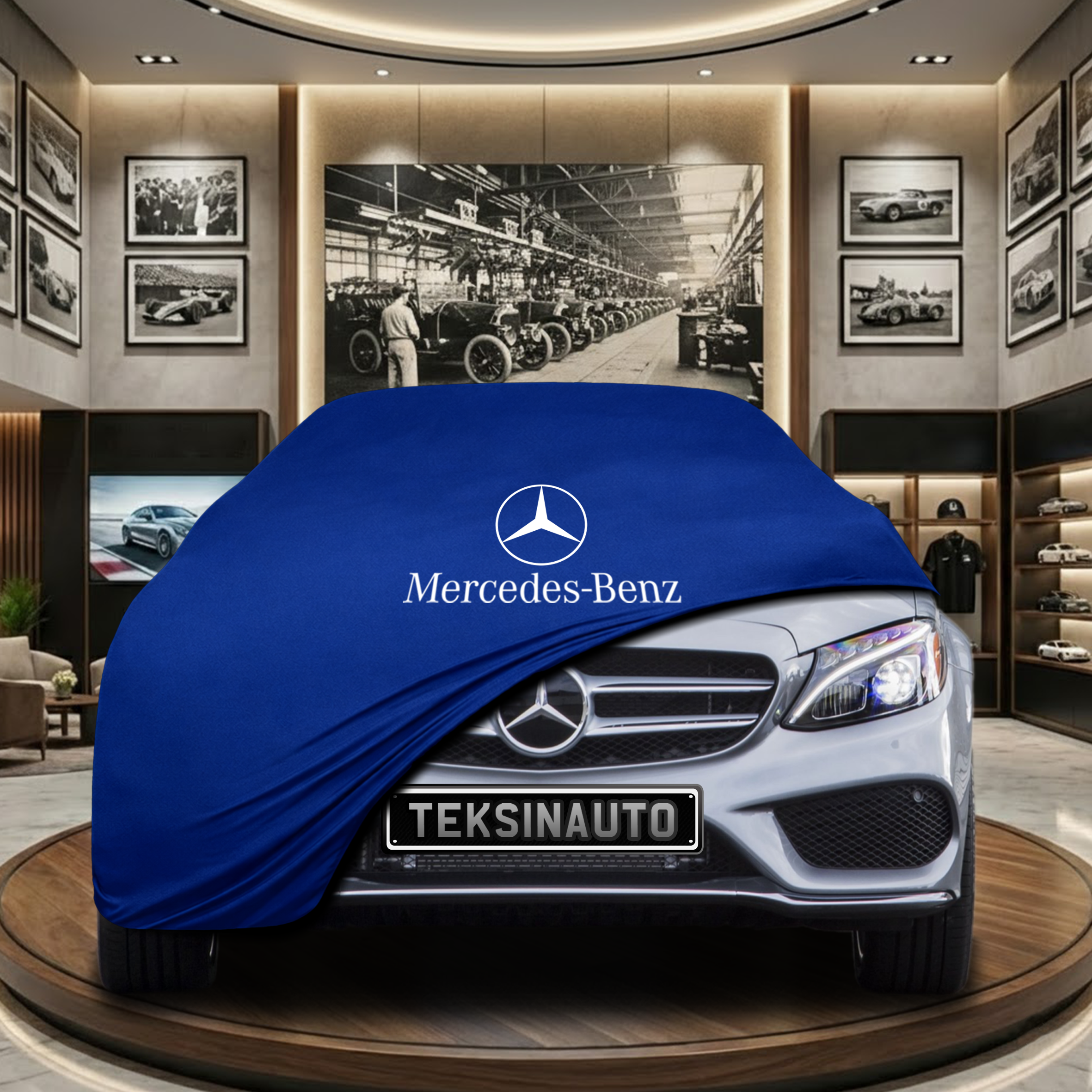 Mercedes Benz C W205 Indoor Car Cover Custom Fit, Black, Gray, Blue, Red Color