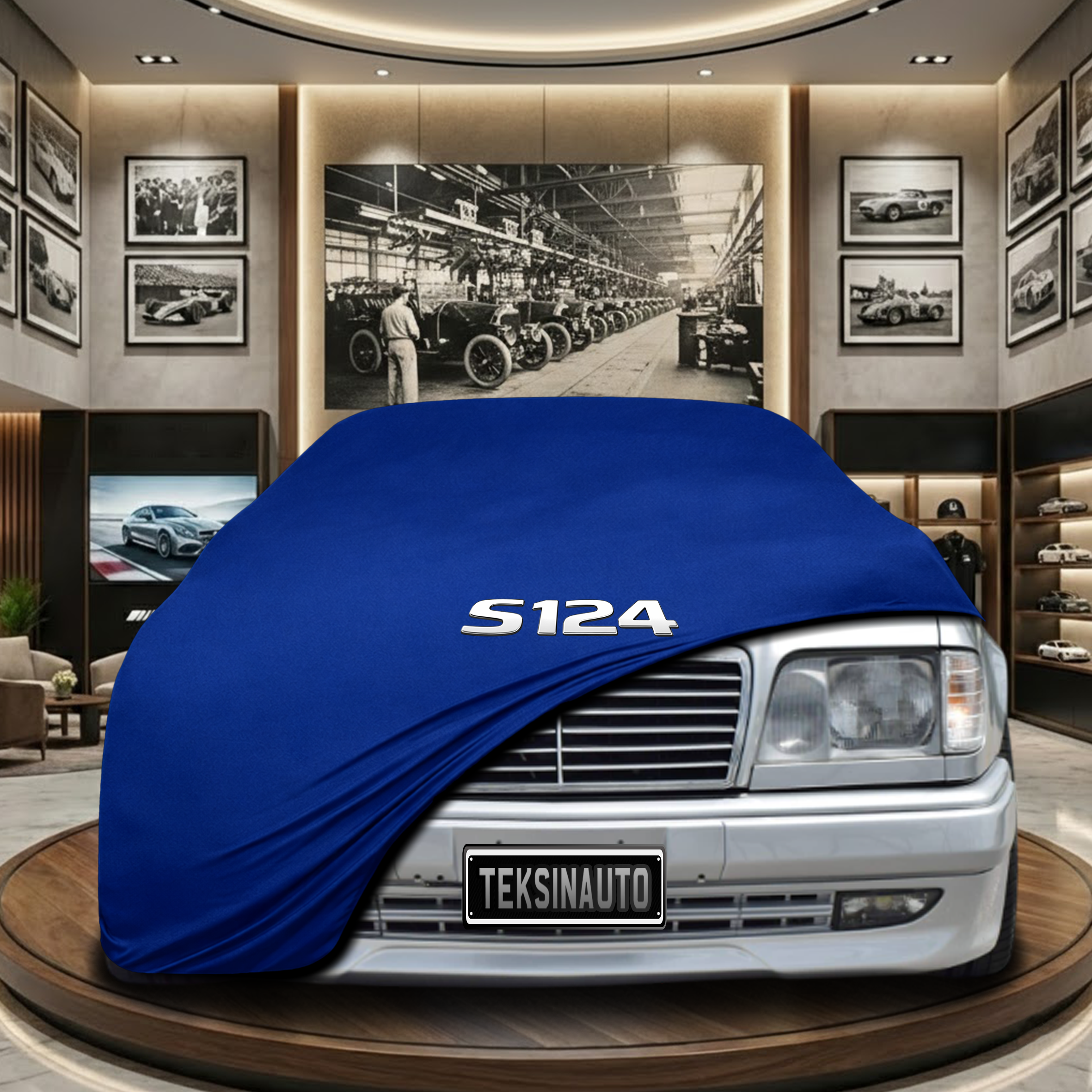 MERCEDES E S124 SW 1984-1995 Indoor Car Cover Custom Fit, Black, Gray, Blue, Red Color