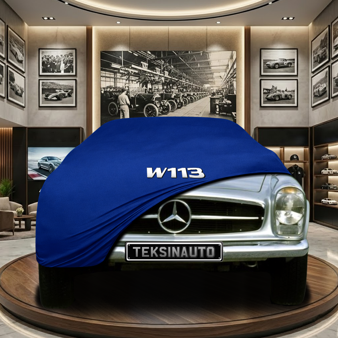 Mercedes Benz SL W113 Indoor Car Cover Custom Fit, Black, Gray, Blue, Red Color