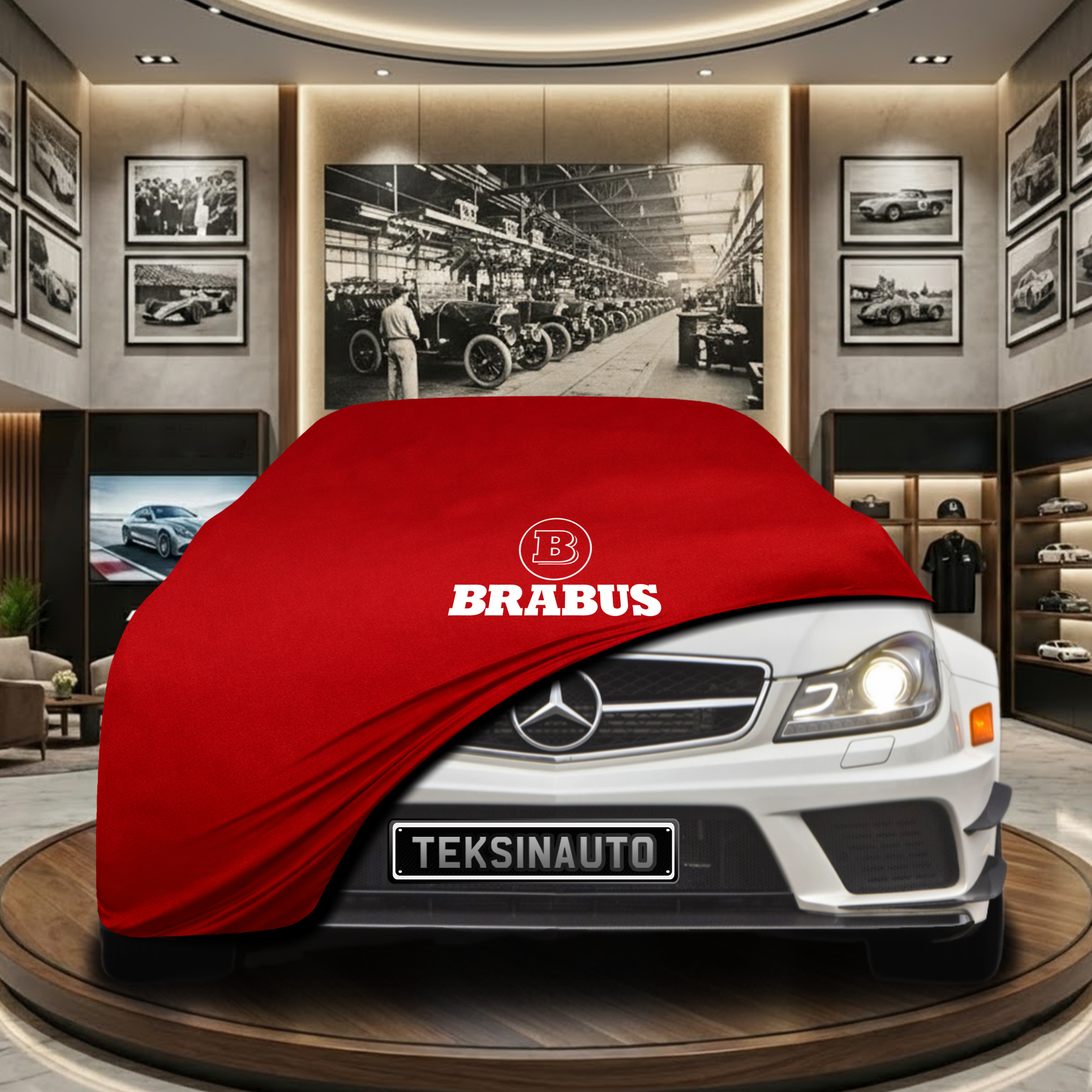 Mercedes Benz C C204 Coupe Indoor Car Cover Custom Fit, Black, Gray, Blue, Red Color