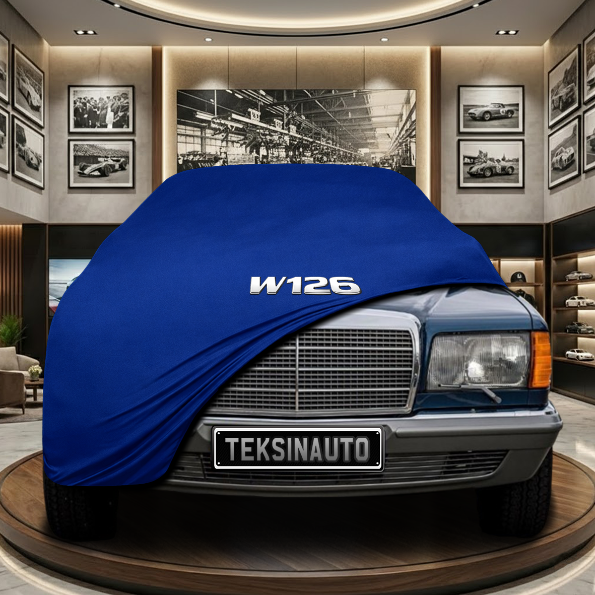 Mercedes Benz S W126 SEL Indoor Car Cover Custom Fit, Black, Gray, Blue, Red Color