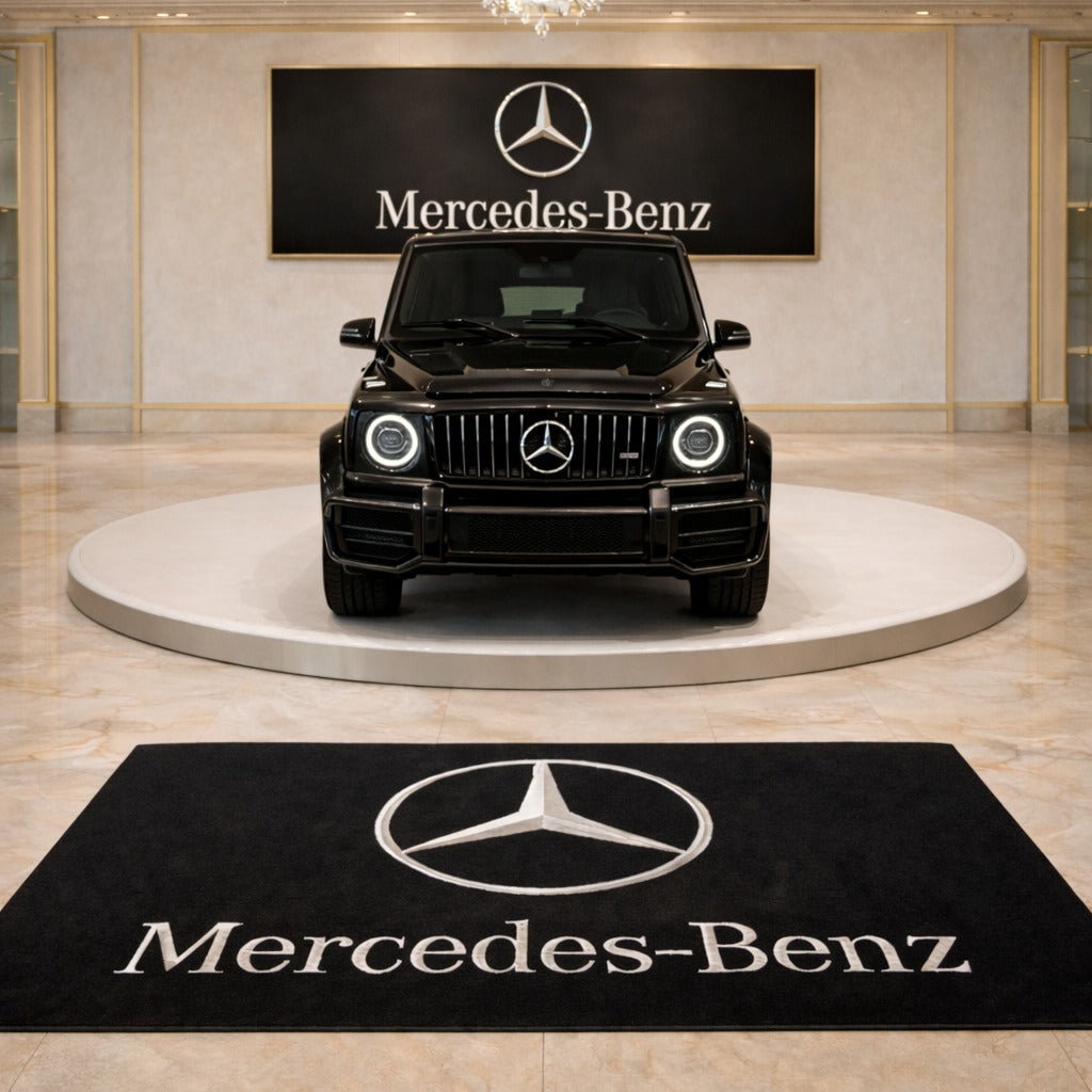 MERCEDES-BENZ Premium Luxury Rug (60x87) INCH (150x220) cm Home, Garage & Display Carpet Auto Area Carpet, Car Garage Decor,Car Floor Mat