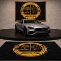 Mercedes Benz Affelterbach Premium Luxury Rug (60x87) INCH (150x220) cm Home, Garage & Display Carpet Auto Area Carpet, Car Garage Decor,Car Floor Mat