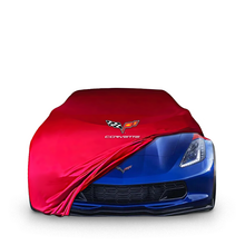 Corvette C7 (2014-2019) Indoor Car Cover Custom Fit, Black, Gray, Blue, Red Color