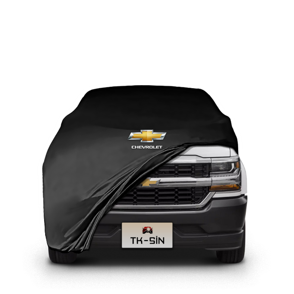 Chevrolet Silverado 1500 Crew Cab 3 Short Box (2016-2018) Indoor Car Cover Custom Fit, Black, Gray, Blue, Red Color