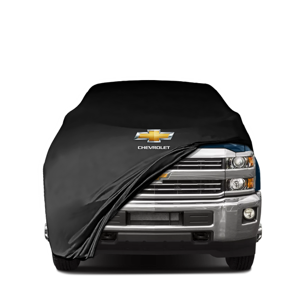 Chevrolet Silverado HD 3500 Crew Cab Long Bed (2019-) Indoor Car Cover Custom Fit, Black, Gray, Blue, Red Color
