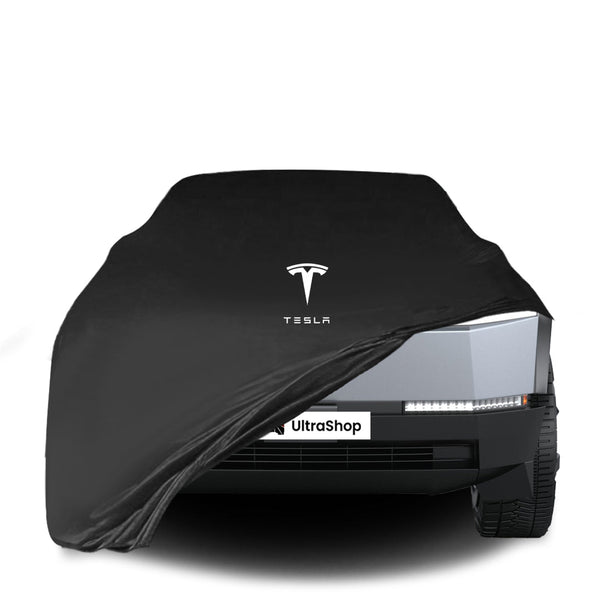 Tesla Cybertruck Indoor Car Cover Custom Fit, Black, Gray, Blue, Red Color