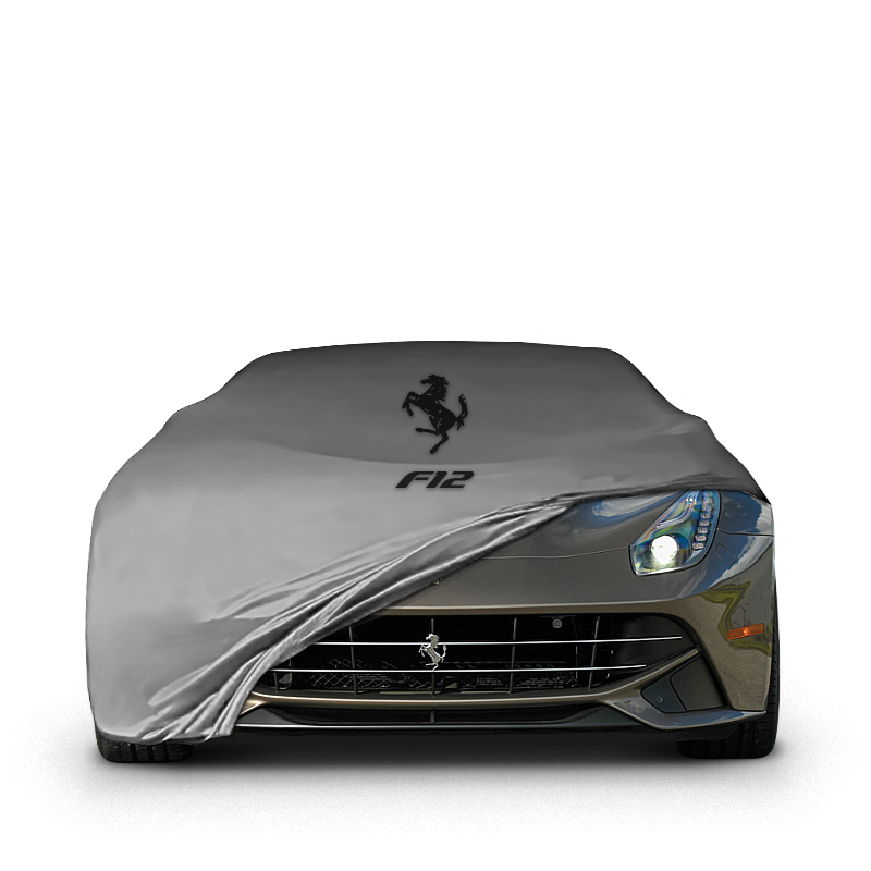 Ferrari F12 Indoor Car Cover Custom Fit, Black, Gray, Blue, Red Color