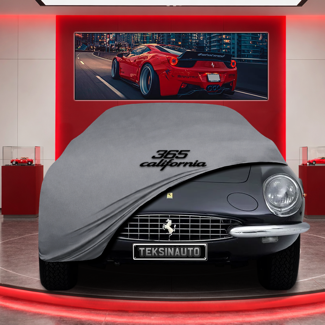 Ferrari 365 California (1966 - 1967) Custom Fit Indoor Car Cover Soft Stretch Black Gray Blue Red Dust Protection Garage Cover Laser Cut + Bag
