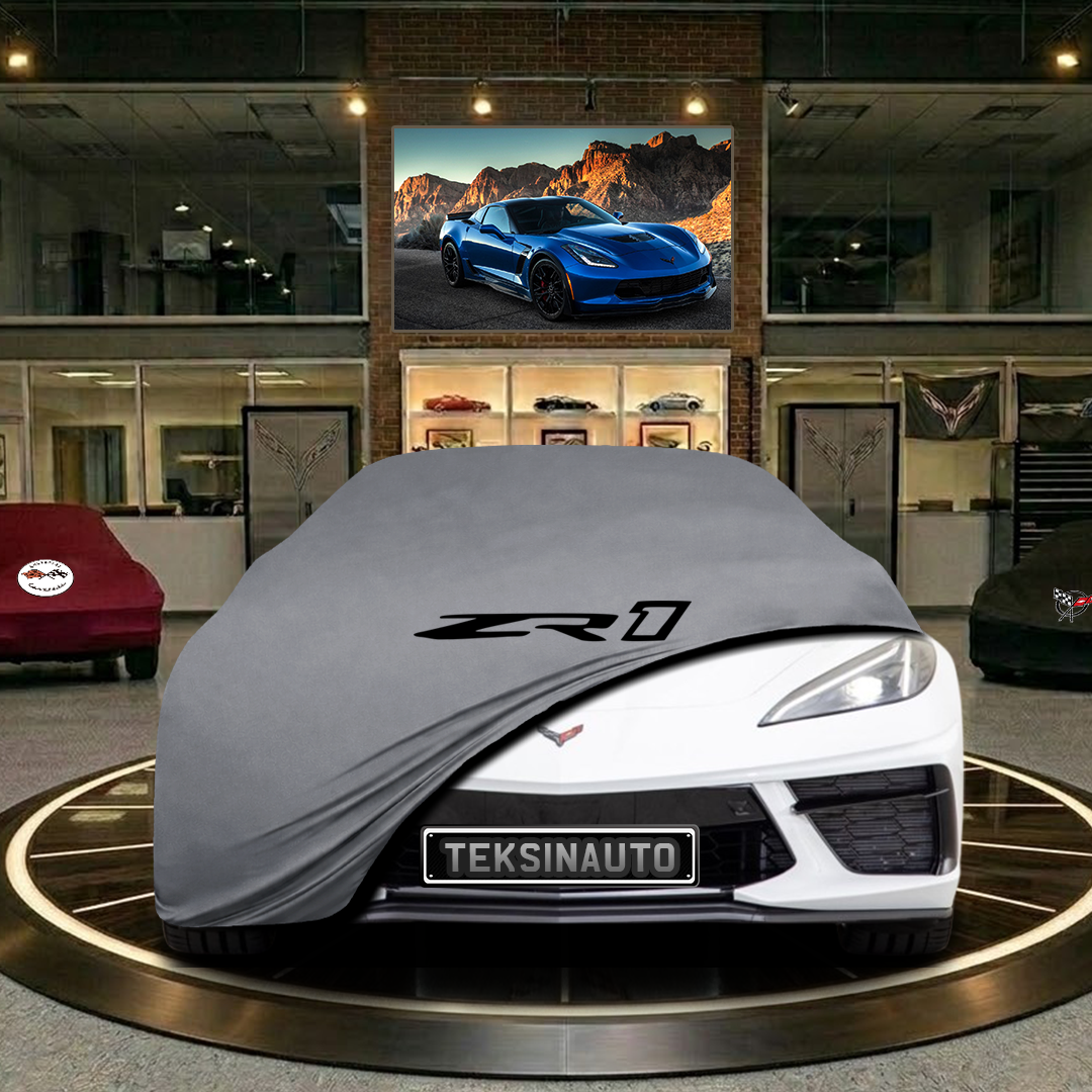 Chevrolet Corvette C8 (2020-) Custom Fit Indoor Car Cover Soft Stretch Black Gray Blue Red Dust Protection Garage Cover Laser Cut + Bag