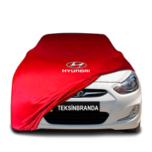 Hyundai Accent 4 Sedan (2010-2018) Indoor Car Cover Custom Fit, Black, Gray, Blue, Red Color