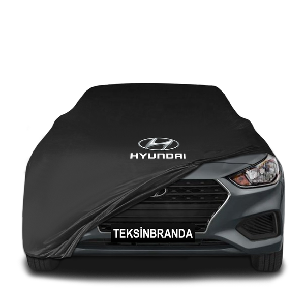 Hyundai Accent 5 Sedan (2017-) Indoor Car Cover Custom Fit, Black, Gray, Blue, Red Color