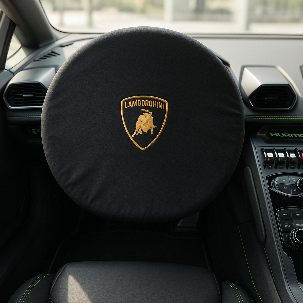 Steering Wheel Cover Soft Elastic Premium Fabric For all Lamborghini Model