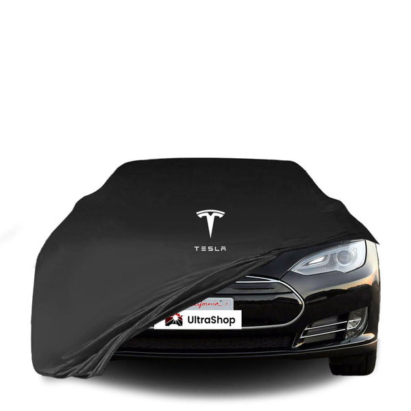 Tesla Model-S (2012-2016) Indoor Car Cover Custom Fit, Black, Gray, Blue, Red Color