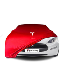 Tesla Model-S (2016-2021) Indoor Car Cover Custom Fit, Black, Gray, Blue, Red Color