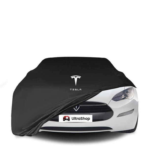 Tesla Model-S (2016-2021) Indoor Car Cover Custom Fit, Black, Gray, Blue, Red Color