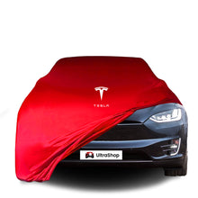 Tesla Model-X (2015-2021) Indoor Car Cover Custom Fit, Black, Gray, Blue, Red Color