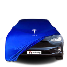 Tesla Model-X (2015-2021) Indoor Car Cover Custom Fit, Black, Gray, Blue, Red Color